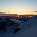 Sonnenaufgang in über 3000m im Oberengadin.