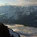 Piz Lagrev (3164,5m): Gipfelaussicht zur Berninagruppe.