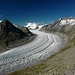 Der Grosse Aletschgletscher, der groesste Gletscher der Alpen.