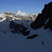 Phantastischer Rückblick zum Matterhorn.