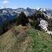 Grat zur Pointe du Chevrier. 