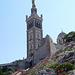 Notre Dame de la Garde, Blick von Südwesten. Links die Steintreppe, die ich runtergegangen bin