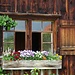 Ein schmuckes Haus mit Blumenkästen am Wanderweg