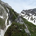 Der Blick vom Gipfel zum Rotsteinpass