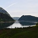 Blick über den Wägitalersee gen Innertal und den Gugelberg
