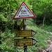 Bivio tra il sentiero impegnativo ( Prà di Ratt ) e quello tranquillo ( Fonte San Carlo ) per la Capanna Alpinisti Monzesi