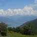 Dal ristoro alla diga Nord, l'alto lago Maggiore.