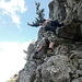 Moritz in der kurzen Kletterpassage