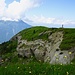 Ein Blick zurück zur Abbruchstelle des Gnipen.