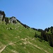 Rückblick auf den Abstiegsweg vom Übelhorn 