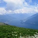 salendo verso il Bregagno vista sull'alto Lago di Como