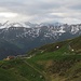 Rückblick zur Seapnalm, im Hintergrund hält sich das Gebiet des Olperers noch sehr bedeckt.