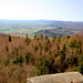 Aussicht vom Süntelturm ins Wesertal und auf  mein Ziel, den Hohenstein