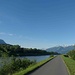 Am Rhein bei Sennwald - kurze Pause am Ende der Anreise