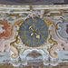 Uhr im Kirchenschiff, eher selten anzutreffen