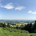 Blick über Kirchdornberg zum im Dunst liegenden Wiehengebirge 