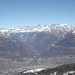 Sondrio e l'imbocco della valmalenco: si nota il Bernina