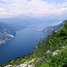 salendo dal sentiero Silvia verso il Crocione del San Martino : panoramica sul Lago di Como ramo di Lecco