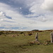 Unterwegs zwischen Minions und Stowe's Hill - In der Nähe der Hurlers befinden sich die beiden senkrecht stehenden Monolithen, The Pipers. Hinten lugt derweil Stowe's Hill hervor.