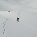 Auf dem Abstieg zum Malschüel Obersäss zogen wir unsere eigenen Spuren in den unberührten Schnee