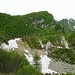 Uppps! <br />Da kommt noch eine heikle Traverse eines Schneefeldes im Steilhang nach der Bochetta di Doia.