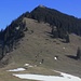 Die Aufstiegsroute über die breite Südflanke und den Südgrat von Hüttstett (1662m) hinauf zum Güpfi (2043m) dessen Hauptgipfel aber verseckt ist.