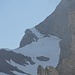 Der heikle Bergschrund vom Vorder Glärnisch fotografiert, ich bin ihn links über den Fels umklettert