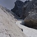 Schneezunge am unteren Einstieg des Riffelscharten-Steigs