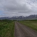 Rückblick zum letzten Gehöft am Fjord. Von dort aus bin ich gestartet.