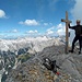 Georg auf dem Großen Lafatscher(2696m); ein schönes neues Kreuz gibt's auch