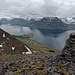 Blick vom Plateau der Klofningsheidi auf den Önundarfjörður.
