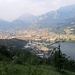 salendo dalla direttissima per il Monte Barro : panoramica su Lecco