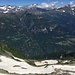 Talblick vom Passo di Paione aus, mit Finsteraarhorn am Horizont