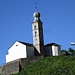 die markante Kirche von Sta. Maria in Val Calanca 