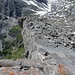 Der Grat zwischen Westgipfel und Kreuzgipfel wird von einer sehr ausgestzten Kletterstelle unterbrochen