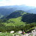 Blick zur Ritzelbergalm südlich der beiden Schindergipfel