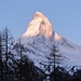 Matterhorn aus dem Zimmer der Jugi