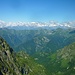 Die Walliser Alpen liegen auf dem Präsentierteller.