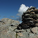 The big cairn at the summit of Piz d'Emmat Dadaint. The highest point is 20-30 m further back.