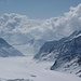 Wolkenstimmung über dem Aletschgletscher. 
