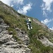 Ulf erklettert die Steilstufe. T6- II