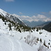 Blick zurück beim Anstieg zur Alp Sura