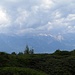 drohende Gewitterwolken über dem Karwendel-es blieb aber bei der Drohung