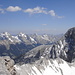 Blick zu Vogelkar- und Östl. Karwendelspitze; rechts die Große Riedlkarspitze