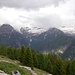 Der Aufstieg zur Alpe war leider doch bei sehr wolkigem Wetter.