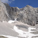 der schwierig zu ersteigende Hinterödkopf(2450m, mitte-rechts); ganz hinten die Nördliche Jägerkarspitze(2596m)