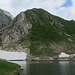 Wieder zurück am Karsee - oberhalb ist die querende Trittspur zu erkennen
