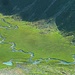 Der Radurschlbach mäandert in einer Hochebene. In dem türkisfarbenen Tümpel tritt das Gletscherwasser des Hüttekarferners wieder zu Tage - es läuft unterirdisch ab.