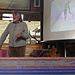 Marco Cruz - Bergführerlegende und Inhaber der Lodge hält einen Vortrag über Alpingeschichte und Ökologie am Chimborazo