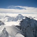 Aussicht auf Rottalhorn, Gletscherhorn und Aletschhorn